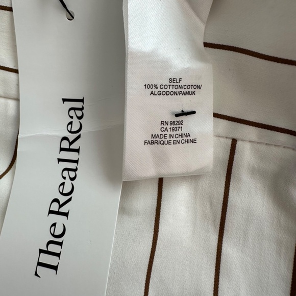 Tibi Bianca Crop Pant Ivory Multi Womens Size 6 High Waist Wide Leg Preppy - Picture 8 of 16